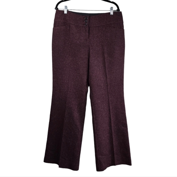 THE LIMITED Cassidy Fit Dress‎ Slacks Wool Blend Burgundy Womens Size 12R - Picture 1 of 15